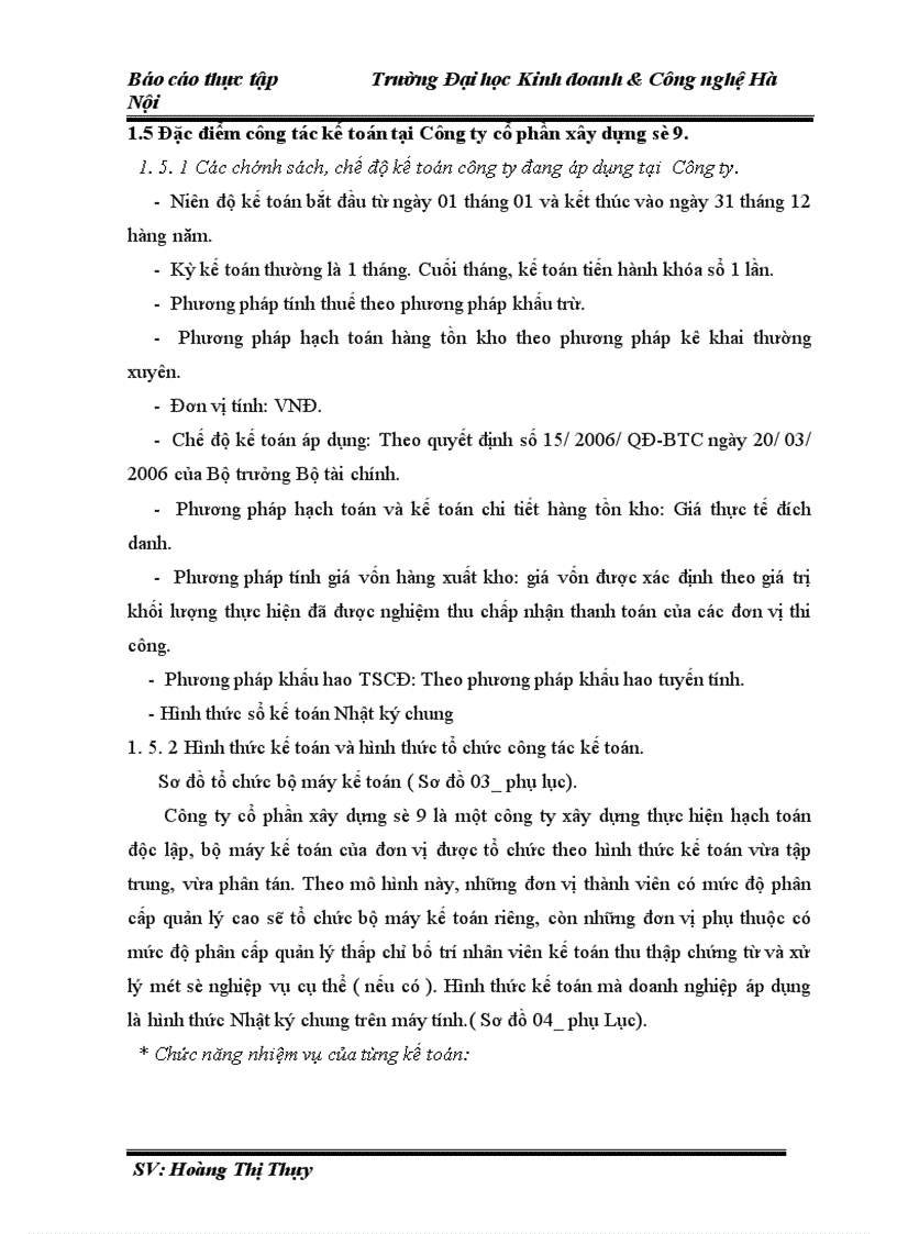 image for page Kế toán chi phí sản xuất và tính giá thành sản phẩm xây lắp tại công ty cổ phần xây dựng số 9