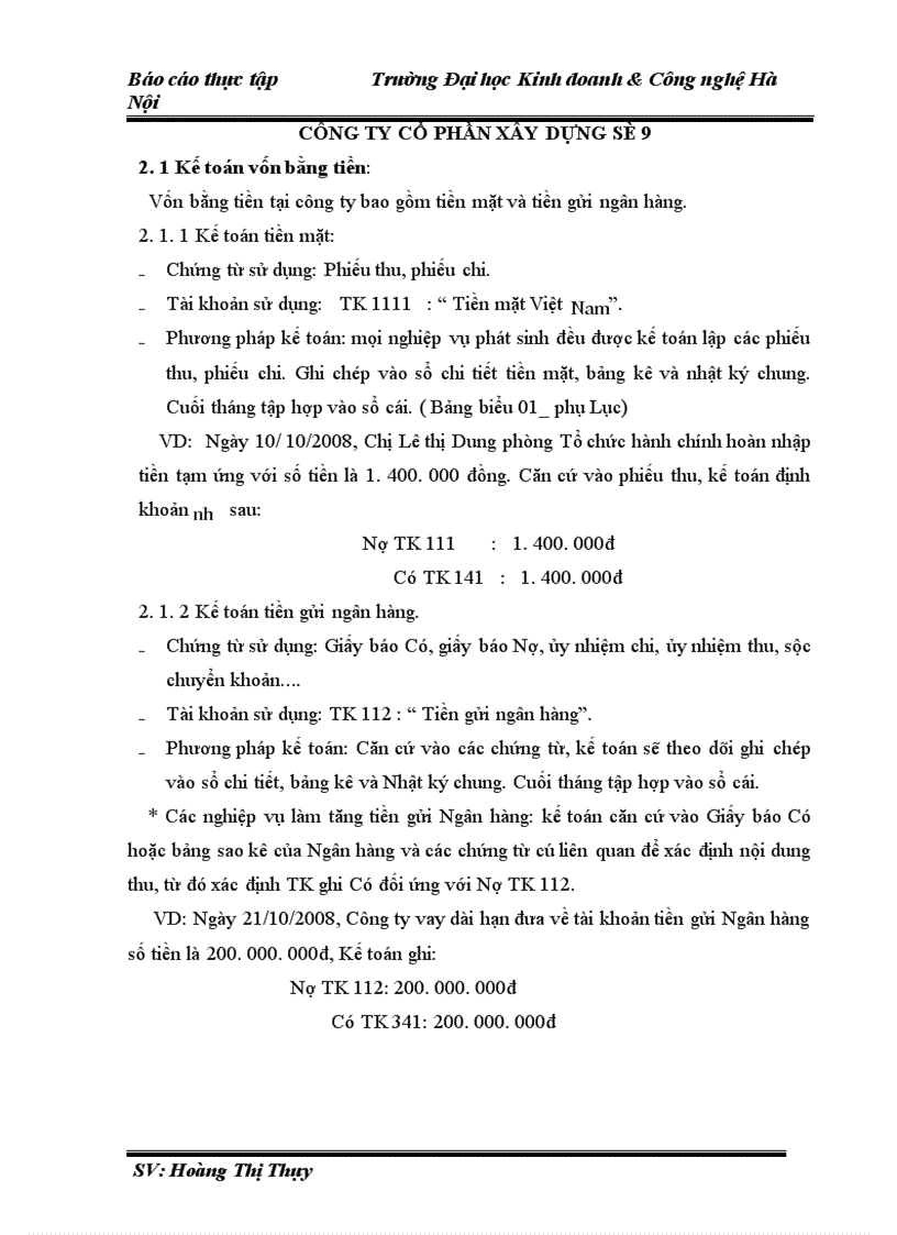 image for page Kế toán chi phí sản xuất và tính giá thành sản phẩm xây lắp tại công ty cổ phần xây dựng số 9