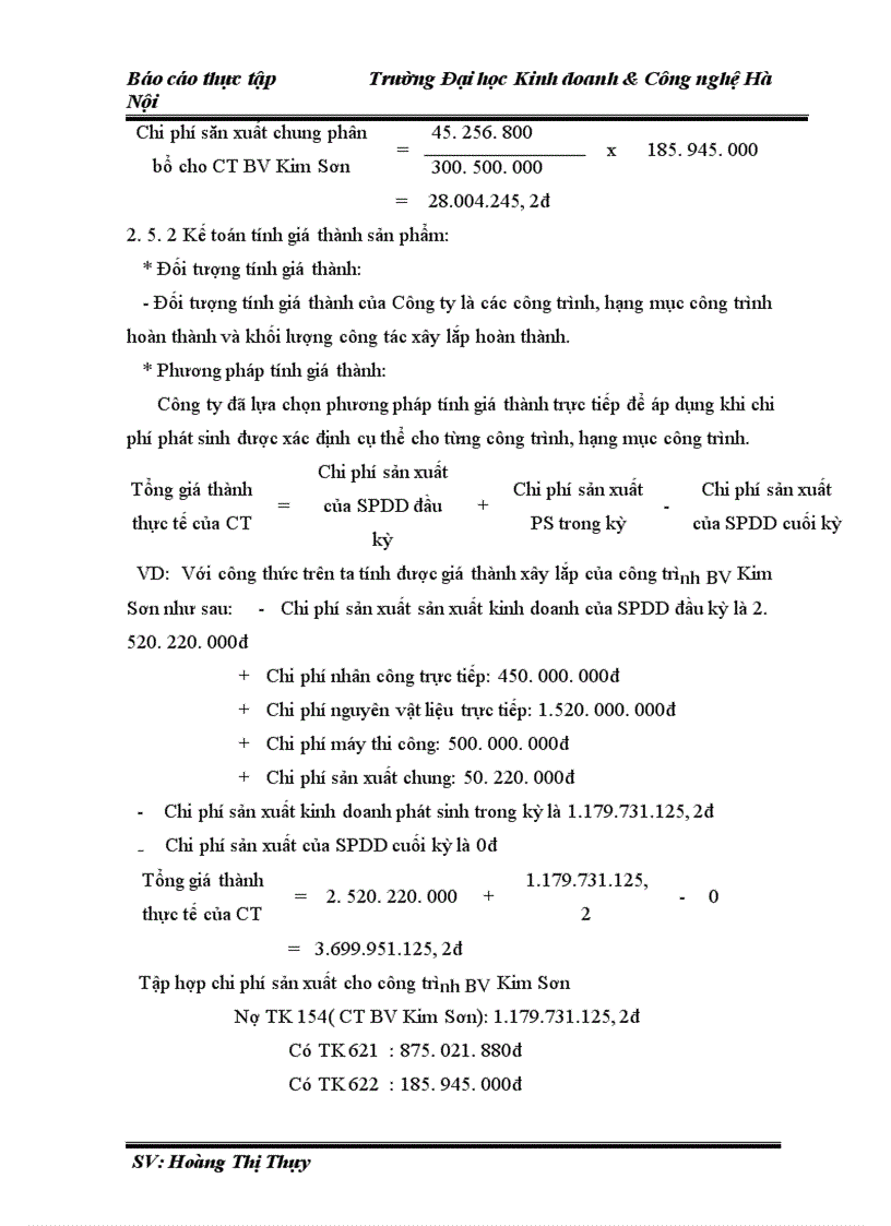 image for page Kế toán chi phí sản xuất và tính giá thành sản phẩm xây lắp tại công ty cổ phần xây dựng số 9