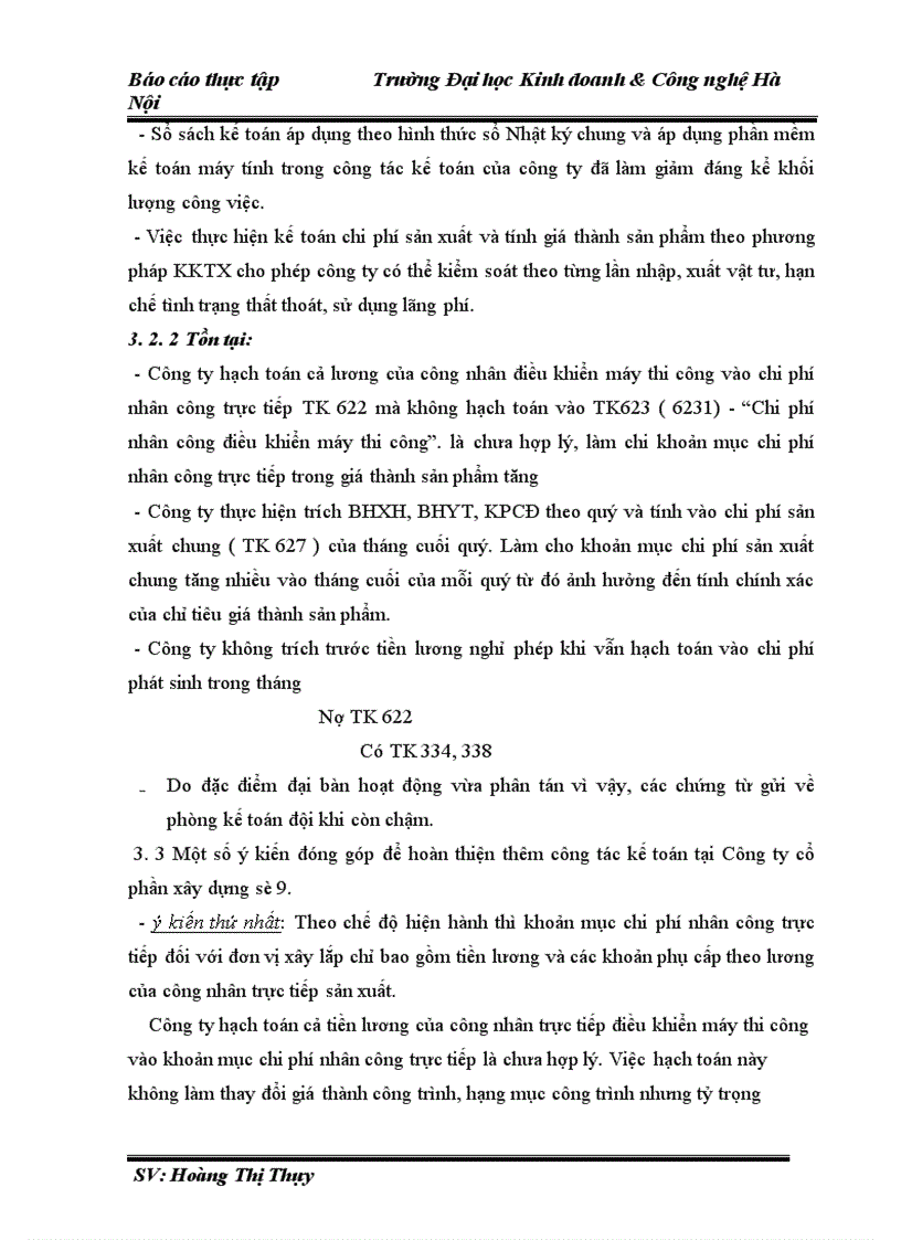 image for page Kế toán chi phí sản xuất và tính giá thành sản phẩm xây lắp tại công ty cổ phần xây dựng số 9