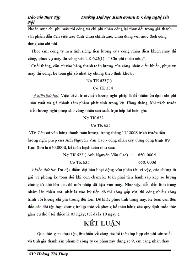 image for page Kế toán chi phí sản xuất và tính giá thành sản phẩm xây lắp tại công ty cổ phần xây dựng số 9