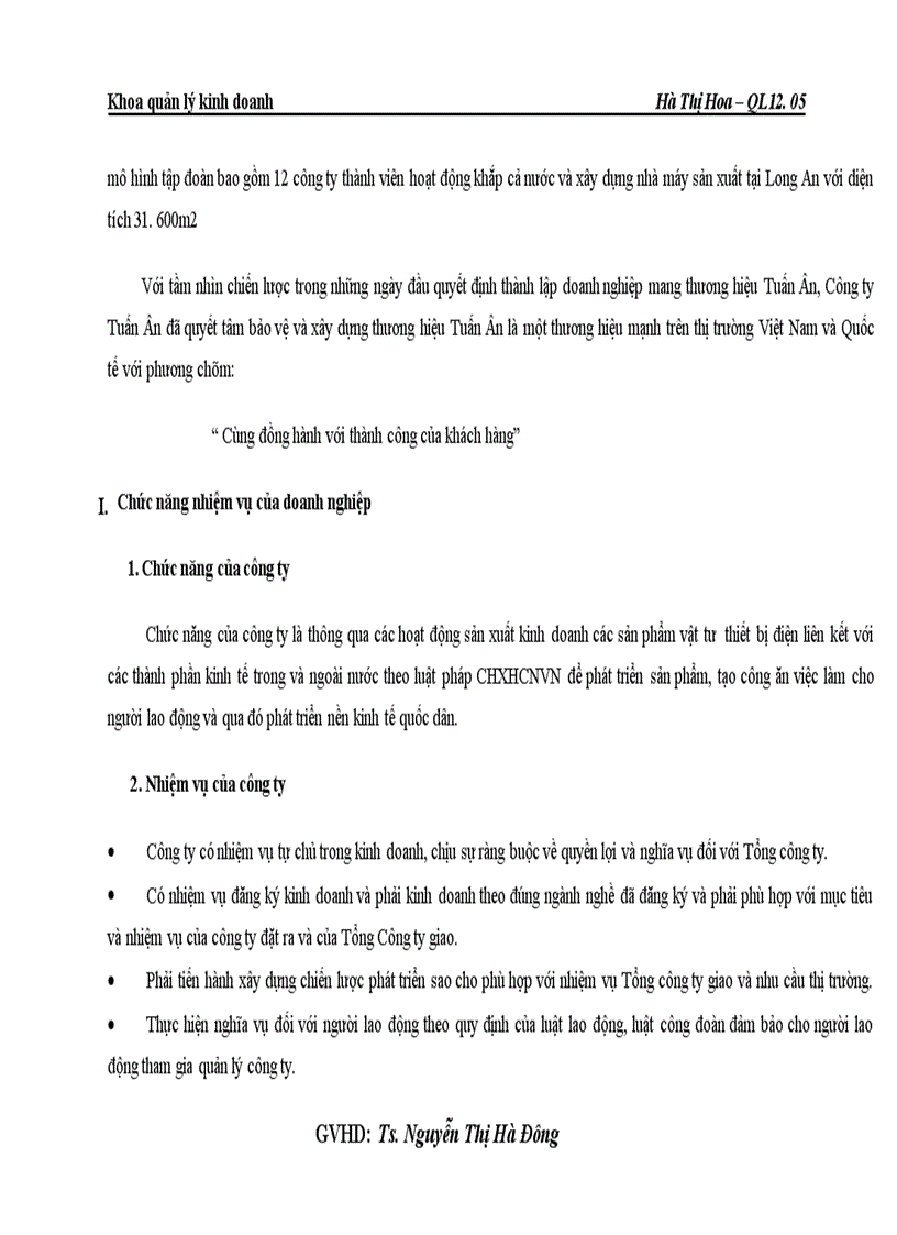 image for page Báo cáo về Công ty Cổ Phần Tuấn Ân