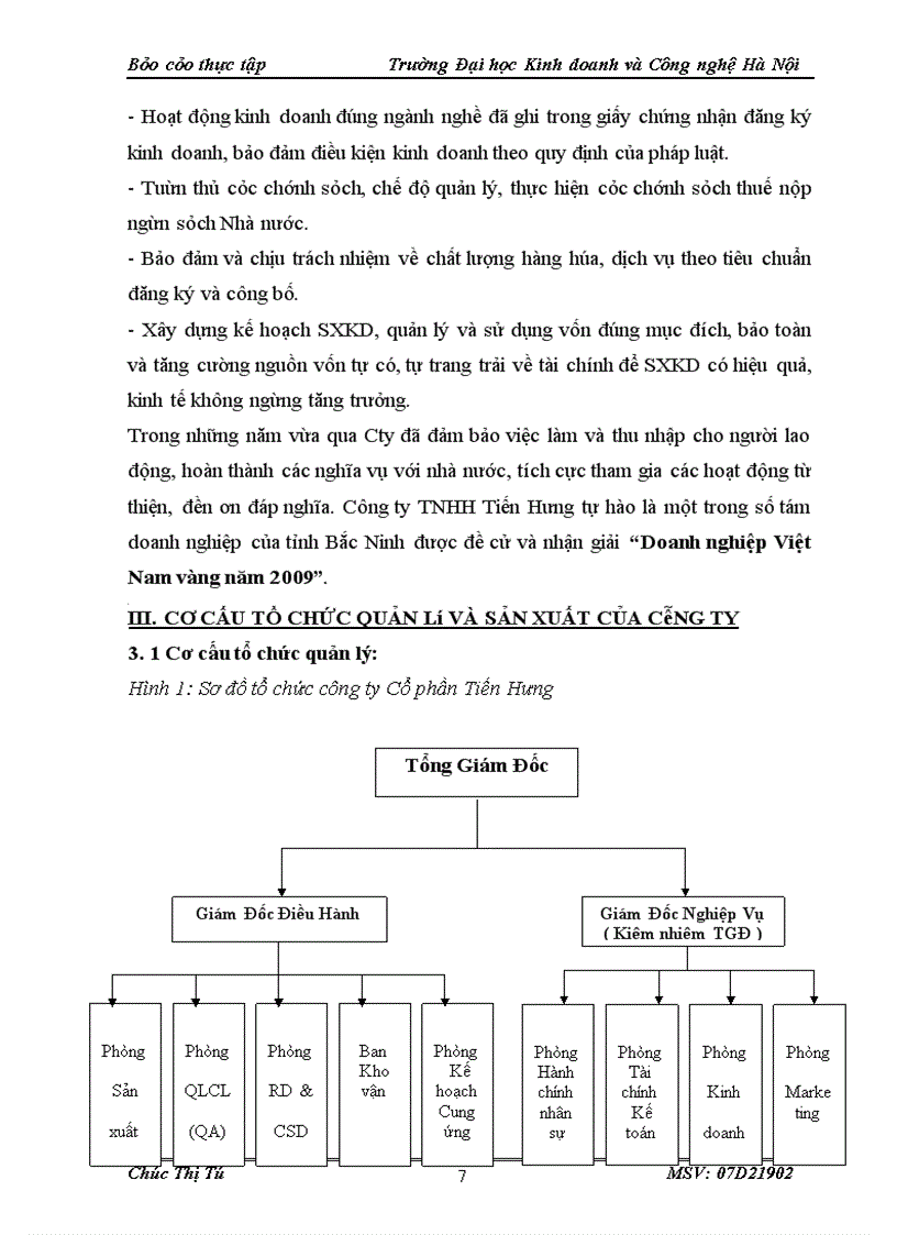 image for page Báo cáo về công ty cổ phần tiến hưng.