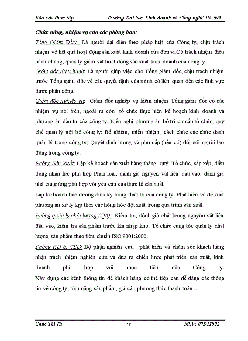 image for page Báo cáo về công ty cổ phần tiến hưng.