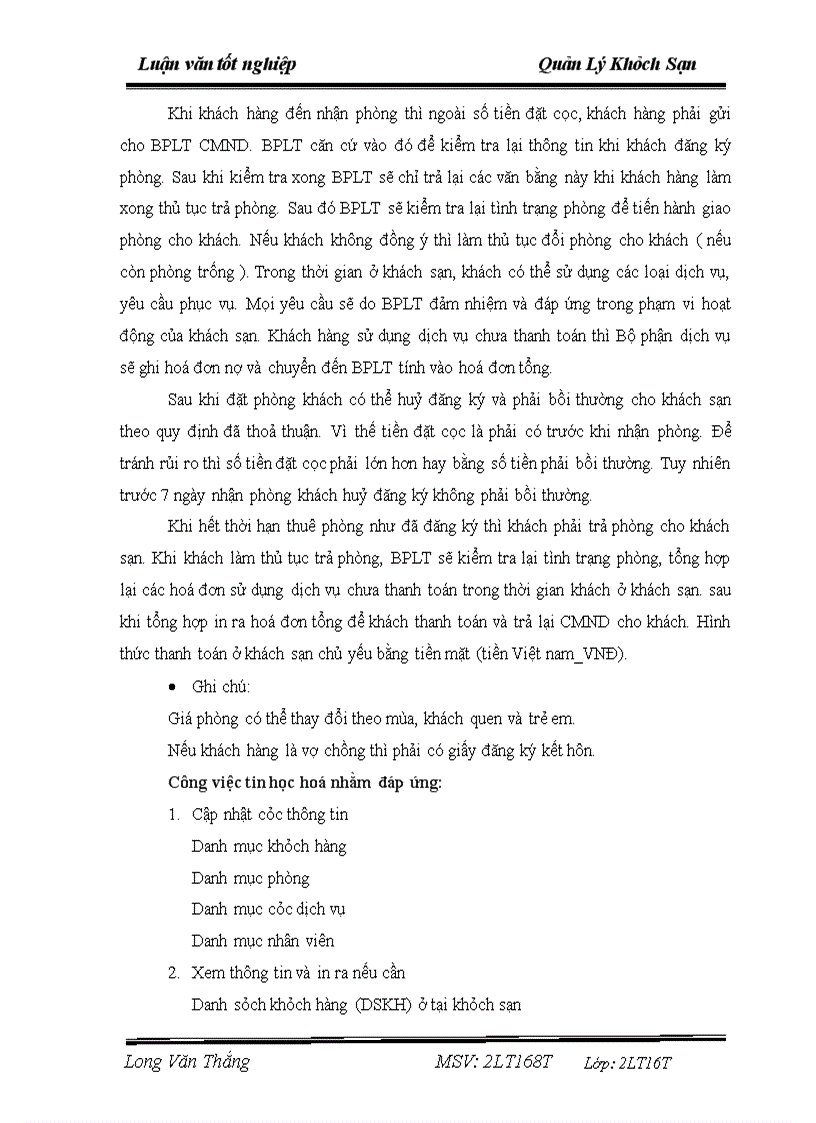 image for page Tìm hiểu và phân tích bài toán Quản lý khách sạn.