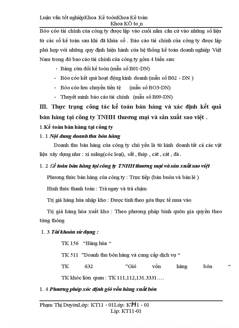 image for page Hoàn thiện kế toán bán hàng và xác định kết quả bán hàng tại công ty TNHH thương mại và sản xuất sao việt