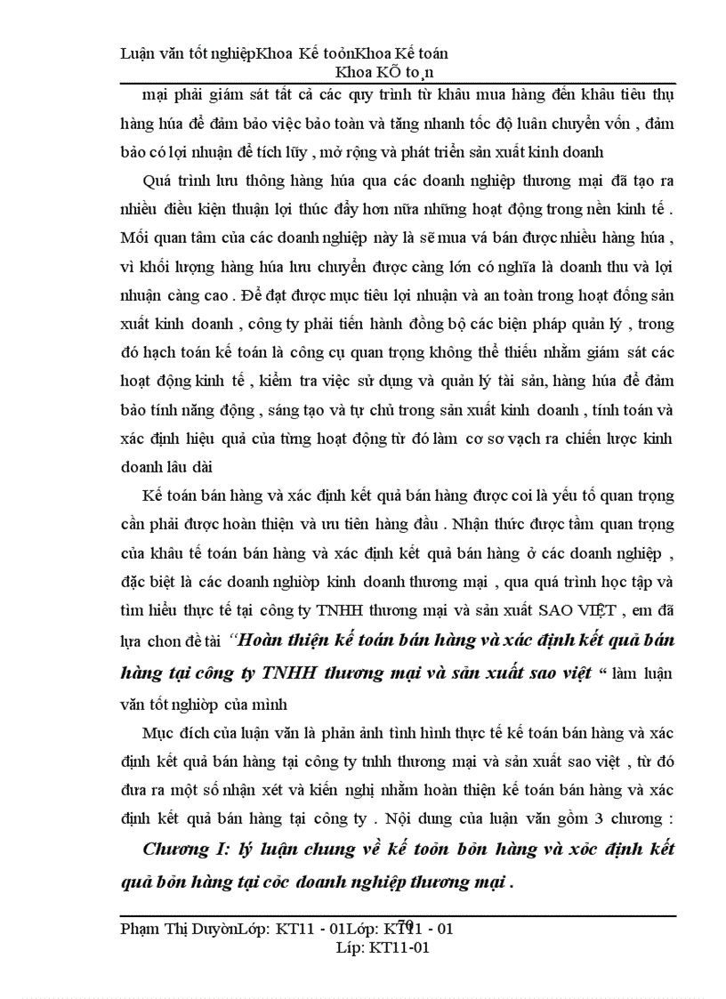 image for page Hoàn thiện kế toán bán hàng và xác định kết quả bán hàng tại công ty TNHH thương mại và sản xuất sao việt