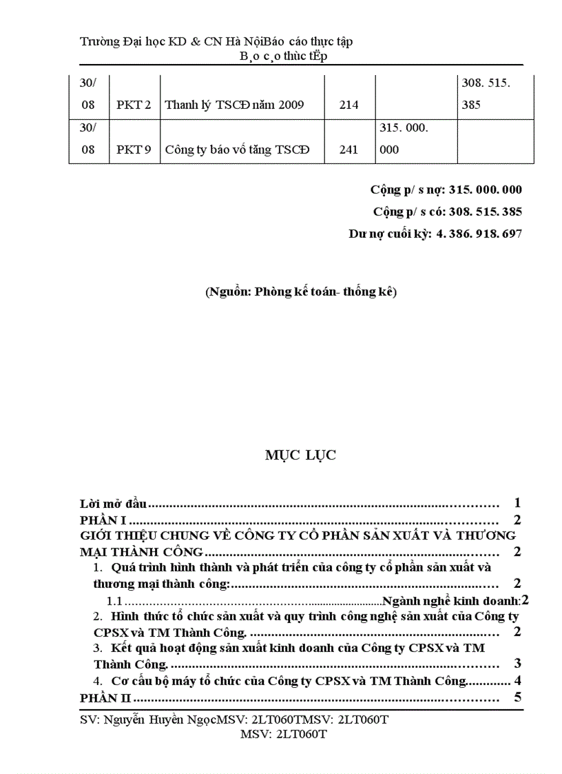 image for page Công tác kế toán tại công ty cpsx và tm thành công