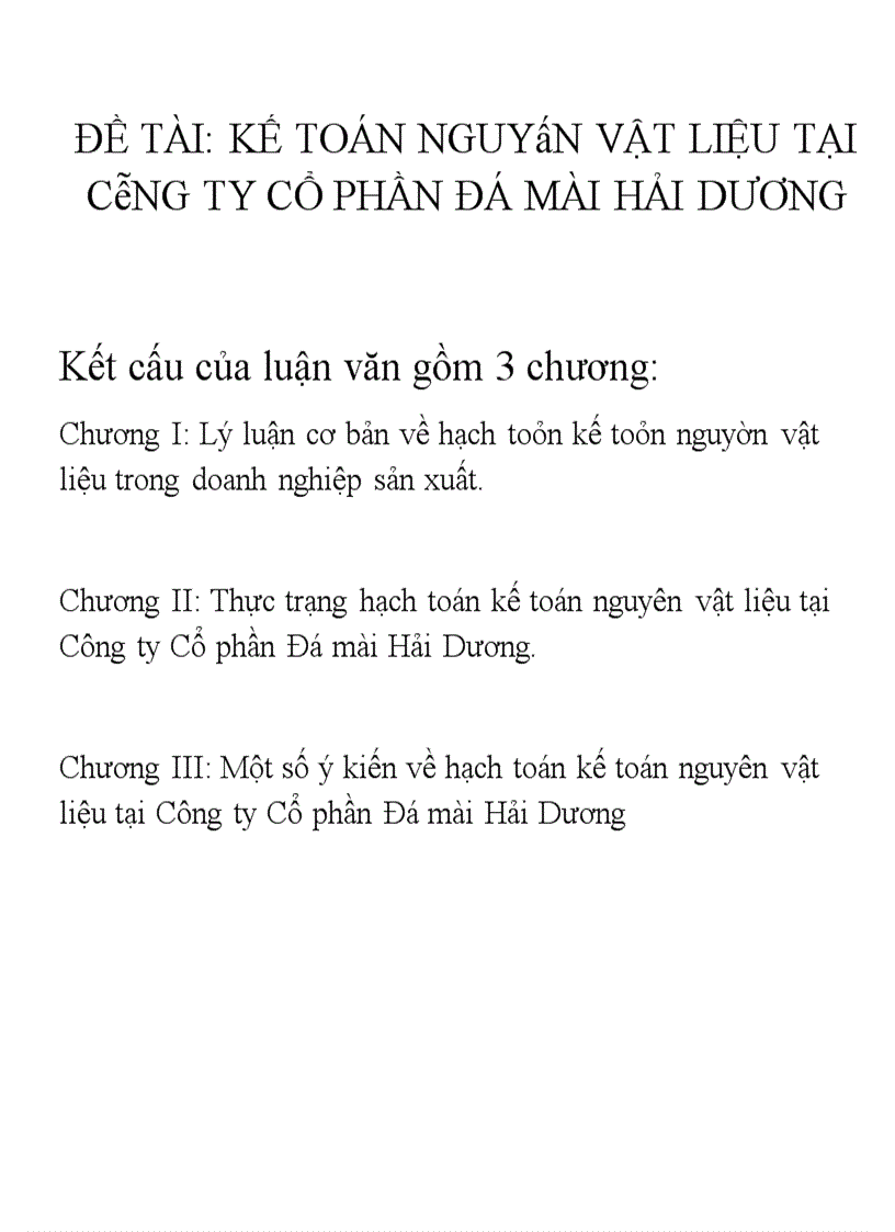 image for page Kế toán nguyên vật liệu tại công ty cổ phần đá mài hải dương