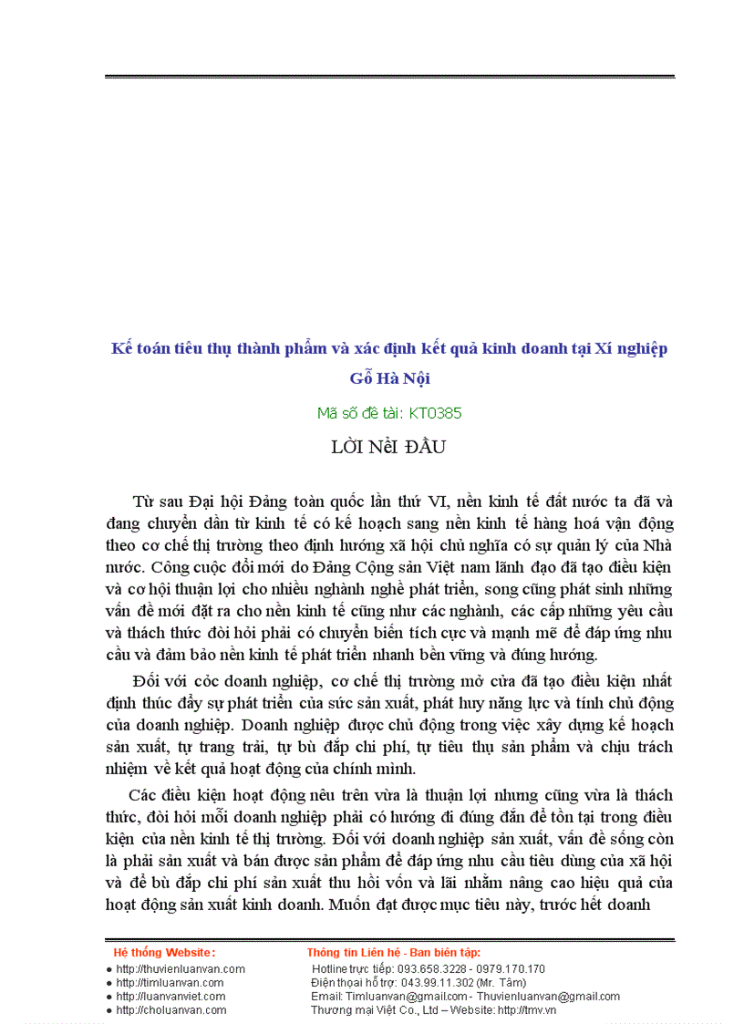 image for page Kế toán tiêu thụ thành phẩm và xác định kết quả kinh doanh tại Xí nghiệp Gỗ Hà Nội