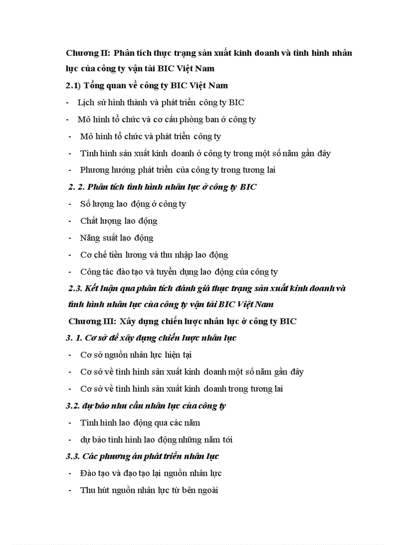 image for page Lý luận cơ bản về chiến lược phát triển nhân lực, thực tế đã phân tích được tình hình sử dụng nhân lực trong công ty BIC