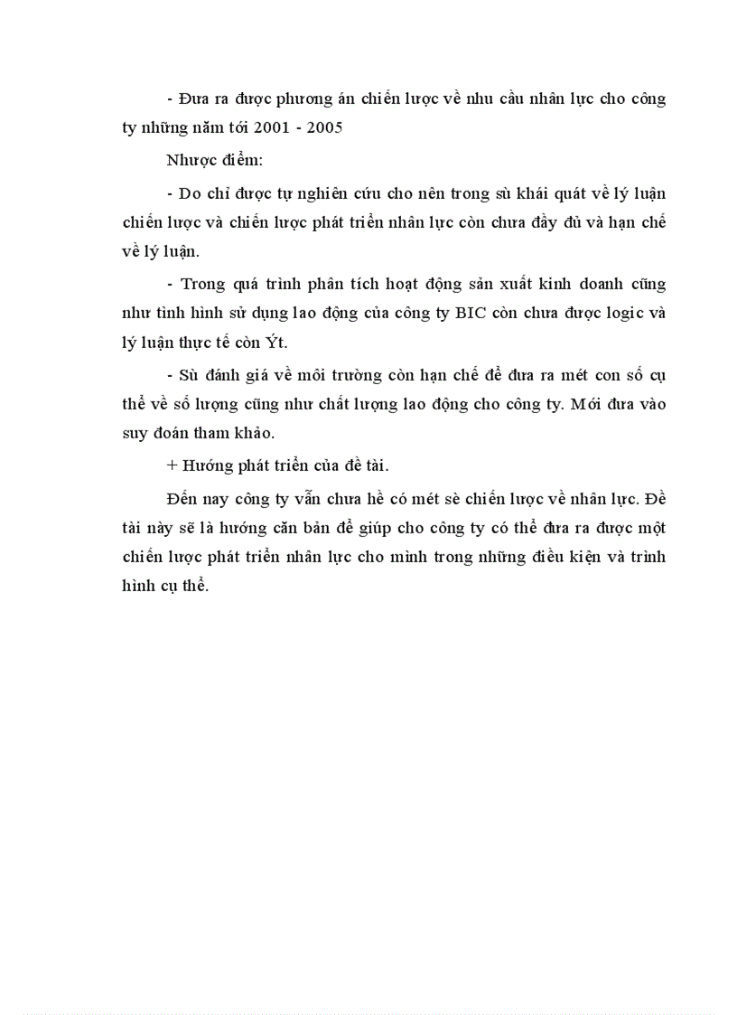 image for page Lý luận cơ bản về chiến lược phát triển nhân lực, thực tế đã phân tích được tình hình sử dụng nhân lực trong công ty BIC