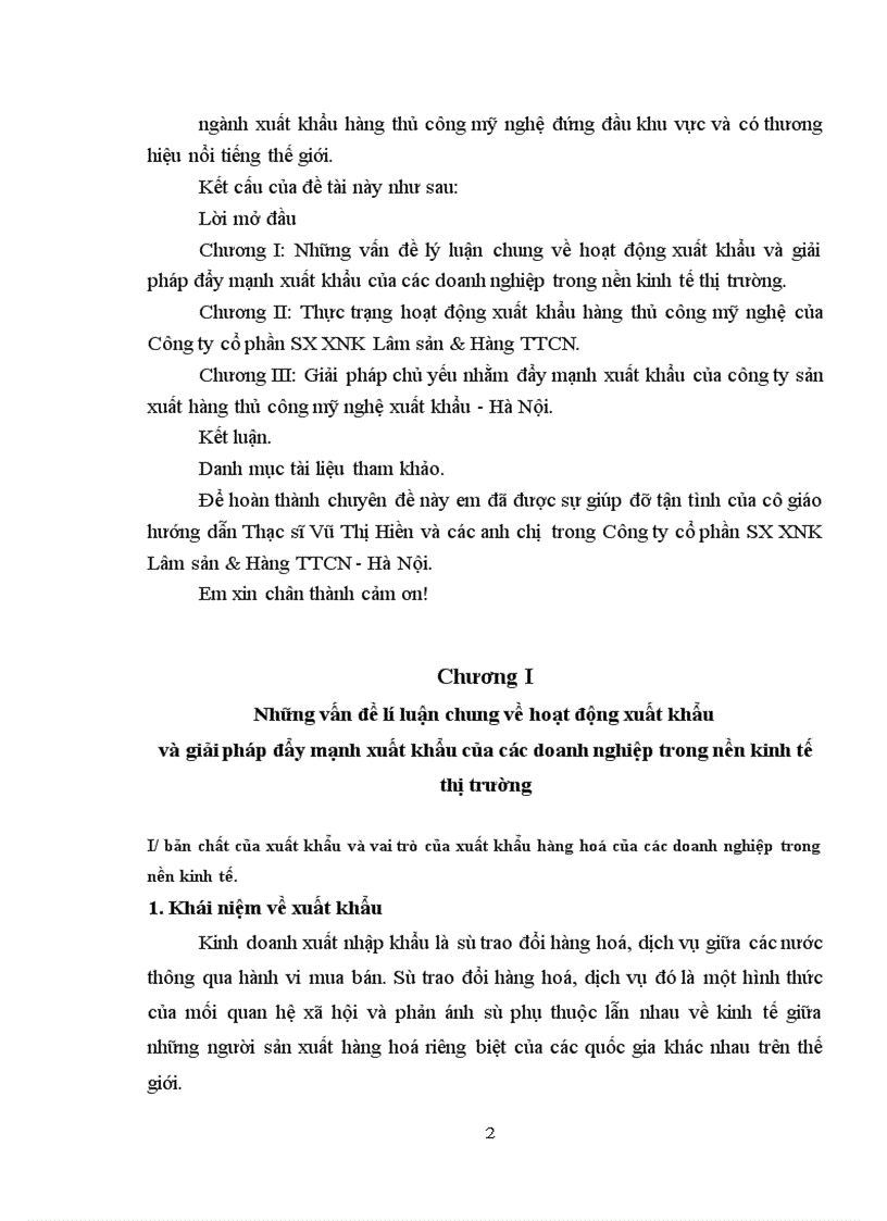 image for page Một số giải pháp nhằm thúc đẩy hoạt động xuất khẩu hàng thủ công mỹ nghệ ở Công ty cổ phần SX XNK Lâm sản & Hàng TTCN -
