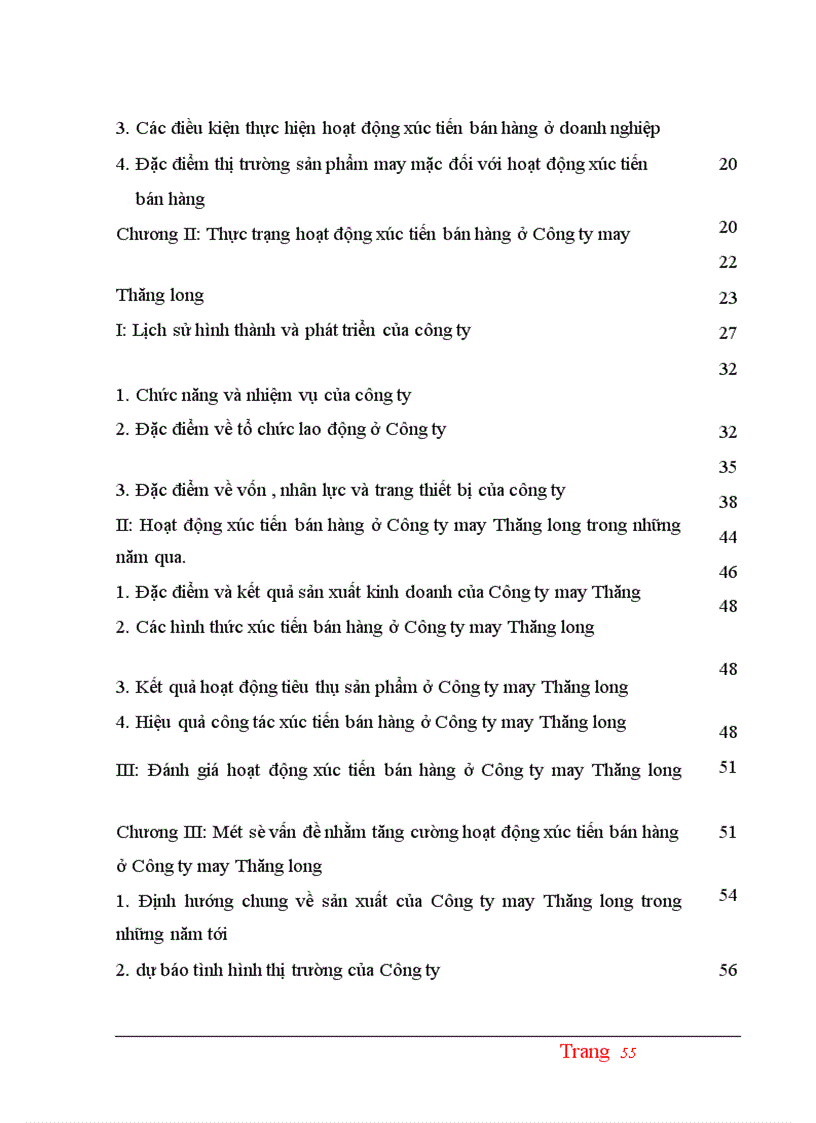 image for page Tiêu thụ sản phẩm của công ty may Thăng Long