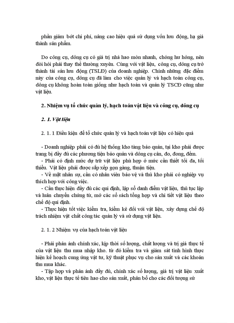 image for page Việc hạch toán chi tiết đối với vật liệu