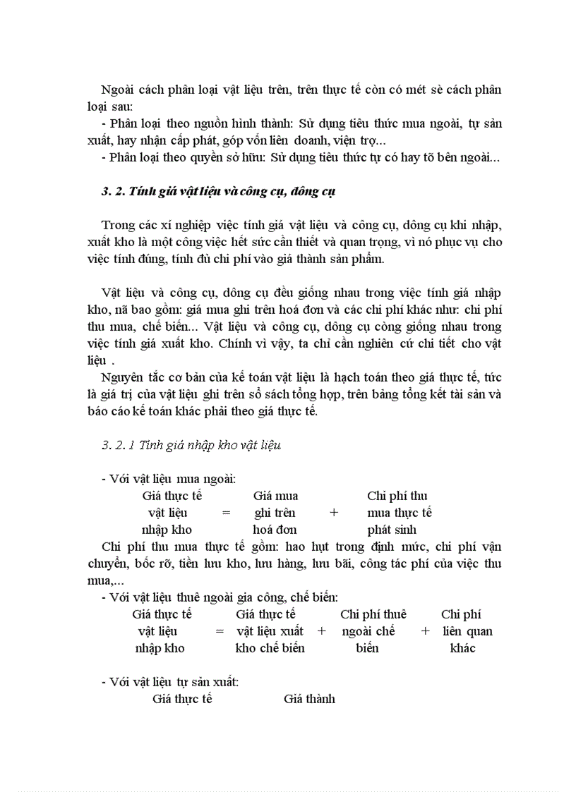 image for page Việc hạch toán chi tiết đối với vật liệu