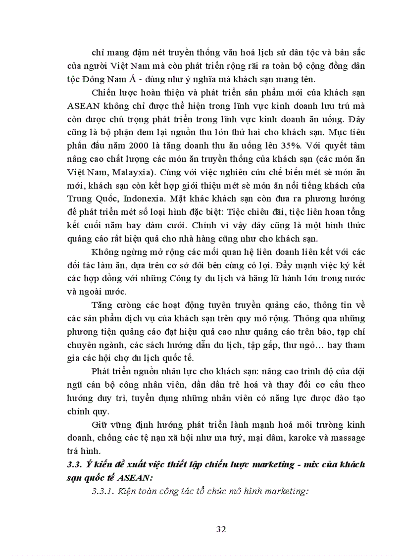 image for page Hệ thống chiến lược Marketing mix trong khách sạn - du lịch