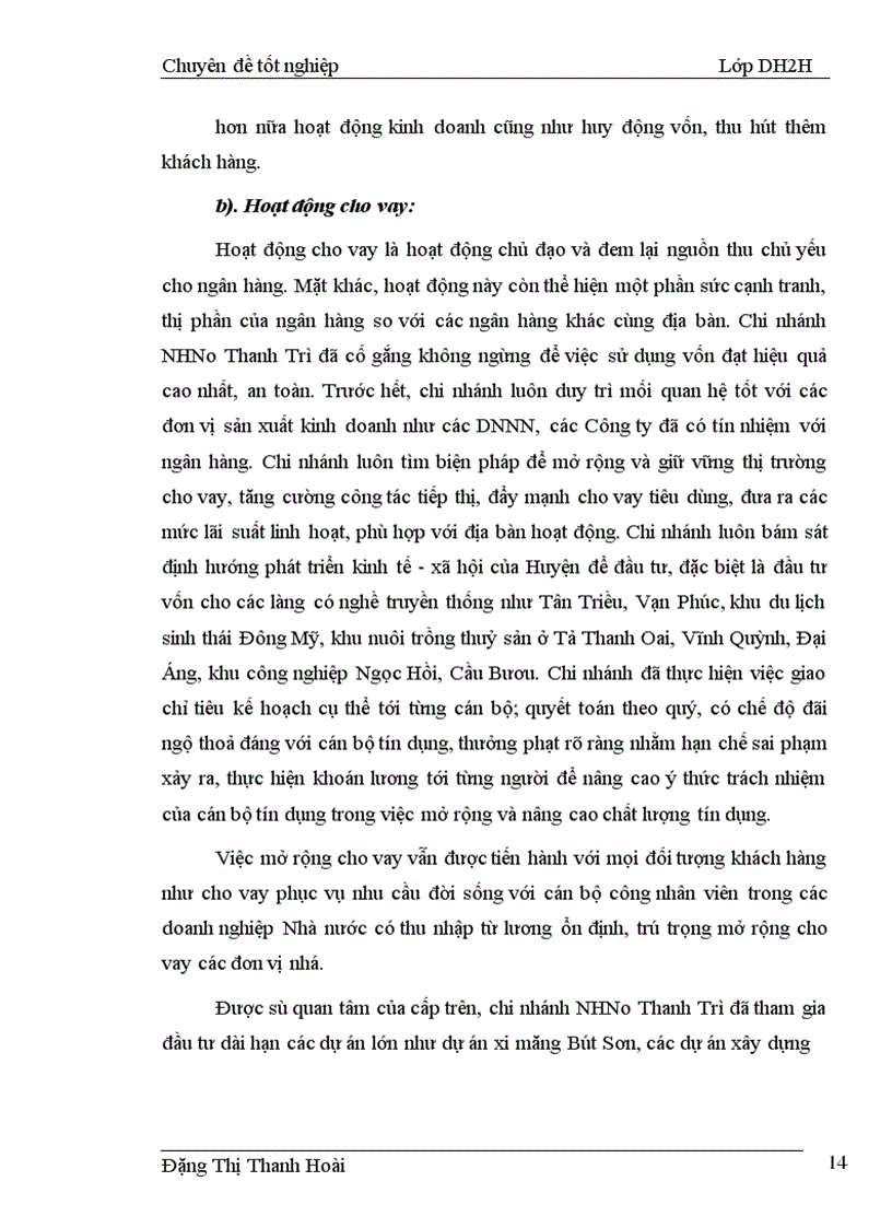 image for page Một số giải pháp nhằm nâng cao hiệu quả cho vay hộ sản xuất tại Ngân hàng nông nghiệp và Phát triển nông thôn huyện Thanh Trì Thanh Trì