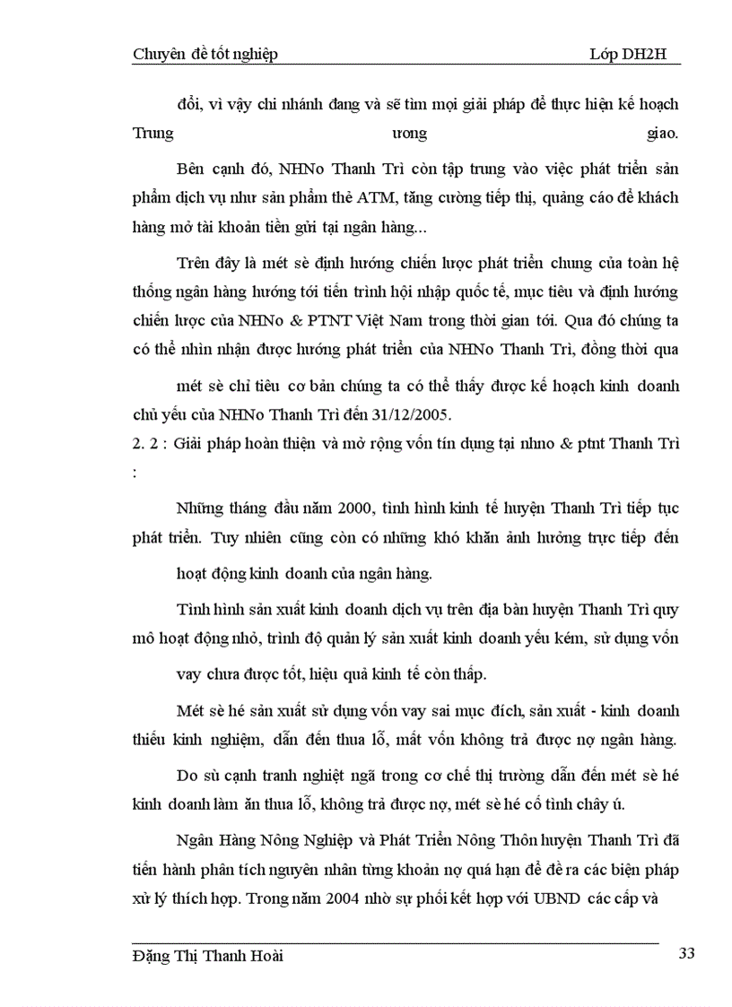 image for page Một số giải pháp nhằm nâng cao hiệu quả cho vay hộ sản xuất tại Ngân hàng nông nghiệp và Phát triển nông thôn huyện Thanh Trì Thanh Trì