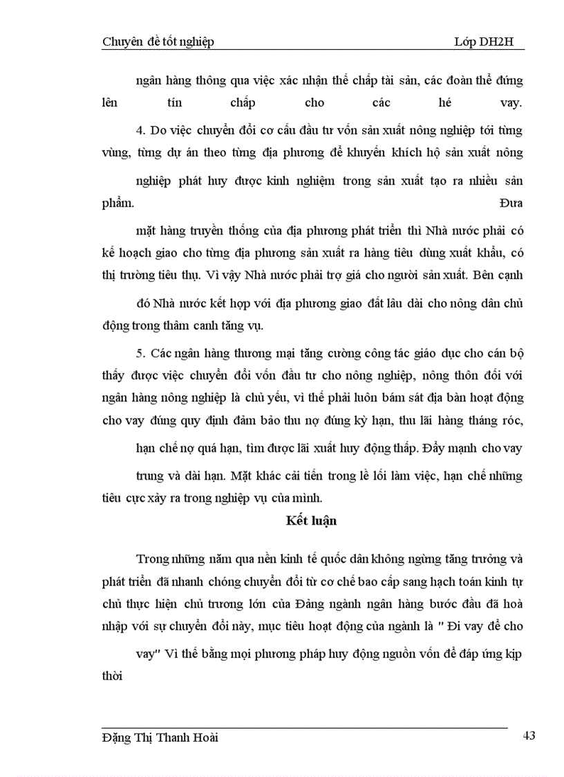 image for page Một số giải pháp nhằm nâng cao hiệu quả cho vay hộ sản xuất tại Ngân hàng nông nghiệp và Phát triển nông thôn huyện Thanh Trì Thanh Trì