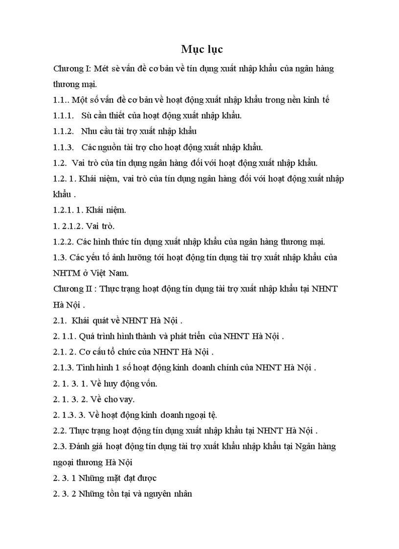 image for page Thực trạng hoạt động tín dụng tài trợ xuất nhập khẩu tại NHNT Hà Nội .
