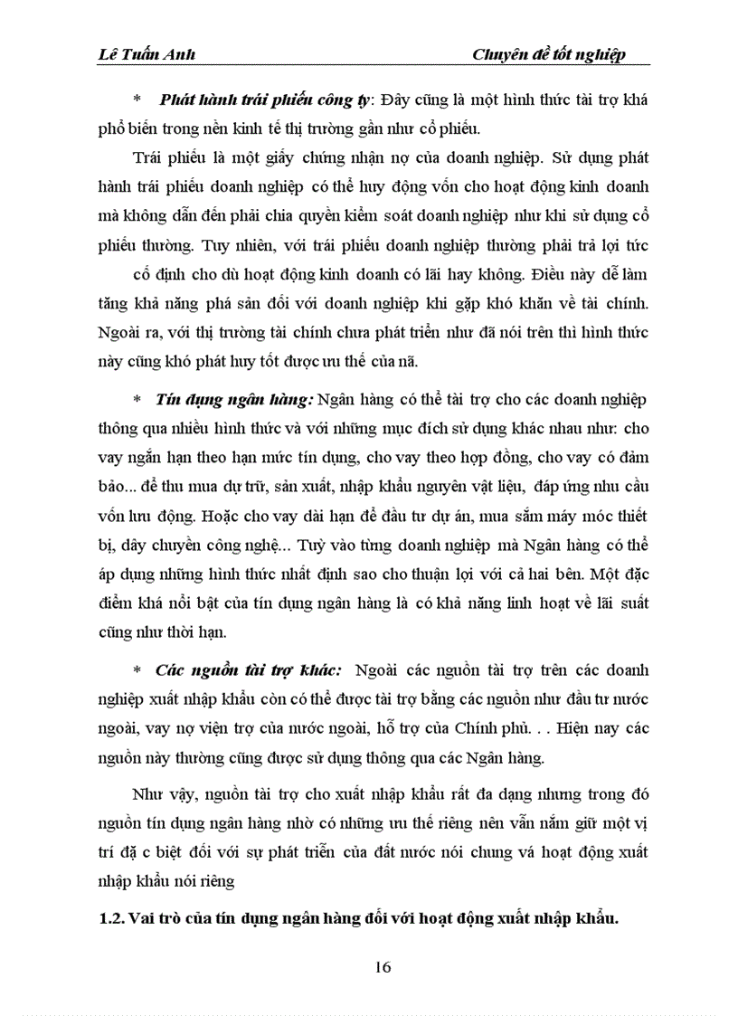 image for page Thực trạng hoạt động tín dụng tài trợ xuất nhập khẩu tại NHNT Hà Nội .