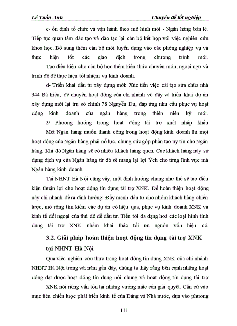 image for page Thực trạng hoạt động tín dụng tài trợ xuất nhập khẩu tại NHNT Hà Nội .