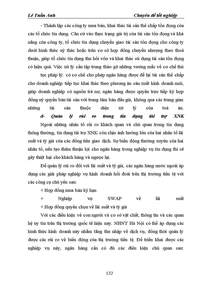 image for page Thực trạng hoạt động tín dụng tài trợ xuất nhập khẩu tại NHNT Hà Nội .