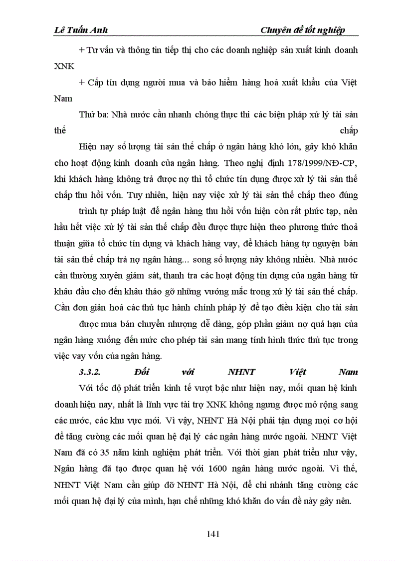 image for page Thực trạng hoạt động tín dụng tài trợ xuất nhập khẩu tại NHNT Hà Nội .