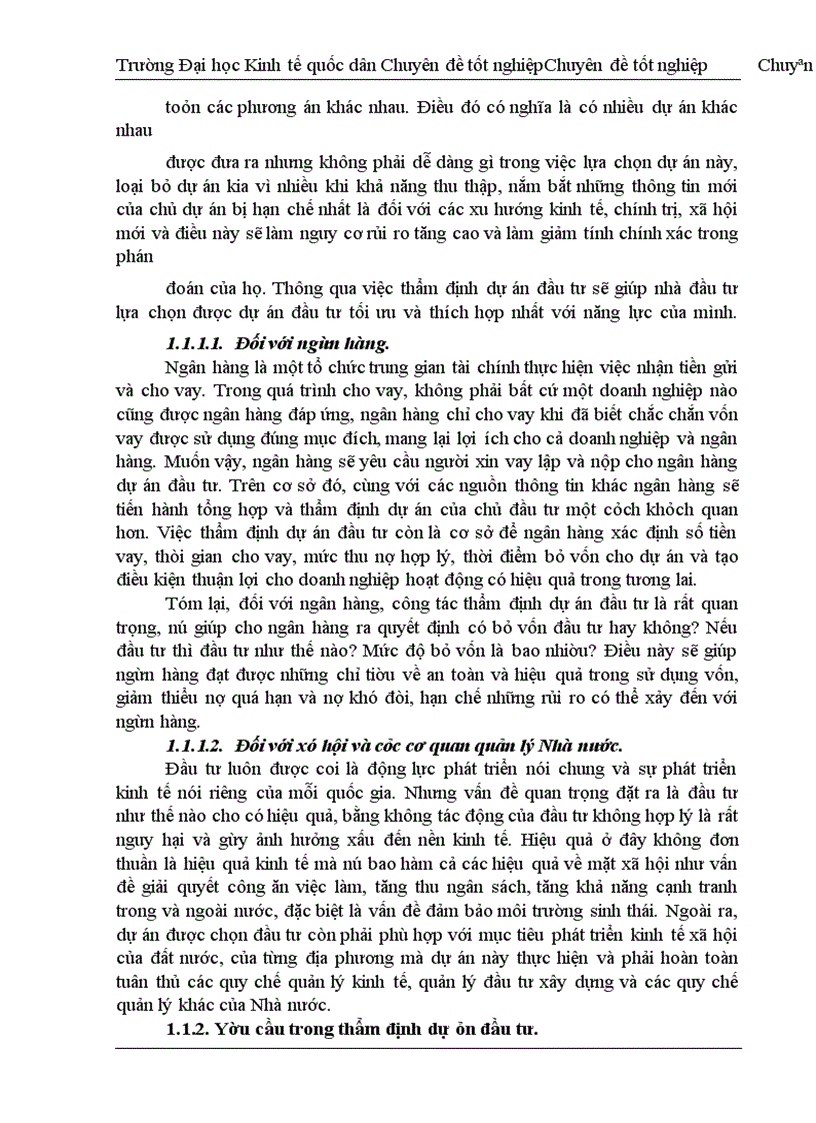image for page Thực trạng thẩm định tài chính dự án đầu tư tại sở giao dịch ngân hàng