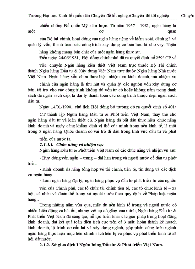 image for page Thực trạng thẩm định tài chính dự án đầu tư tại sở giao dịch ngân hàng