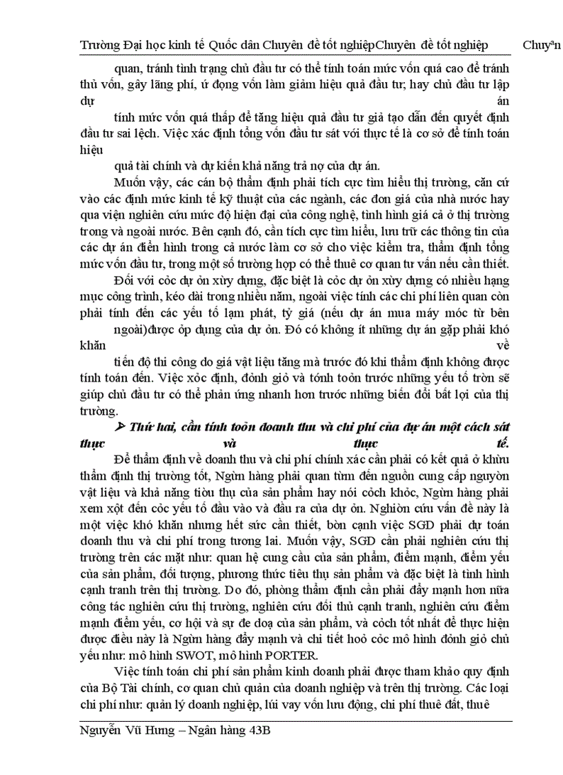 image for page Thực trạng thẩm định tài chính dự án đầu tư tại sở giao dịch ngân hàng