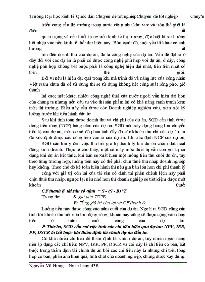 image for page Thực trạng thẩm định tài chính dự án đầu tư tại sở giao dịch ngân hàng