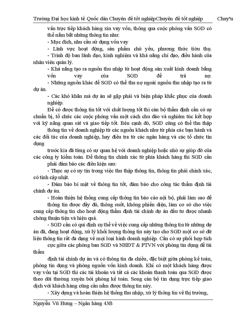 image for page Thực trạng thẩm định tài chính dự án đầu tư tại sở giao dịch ngân hàng