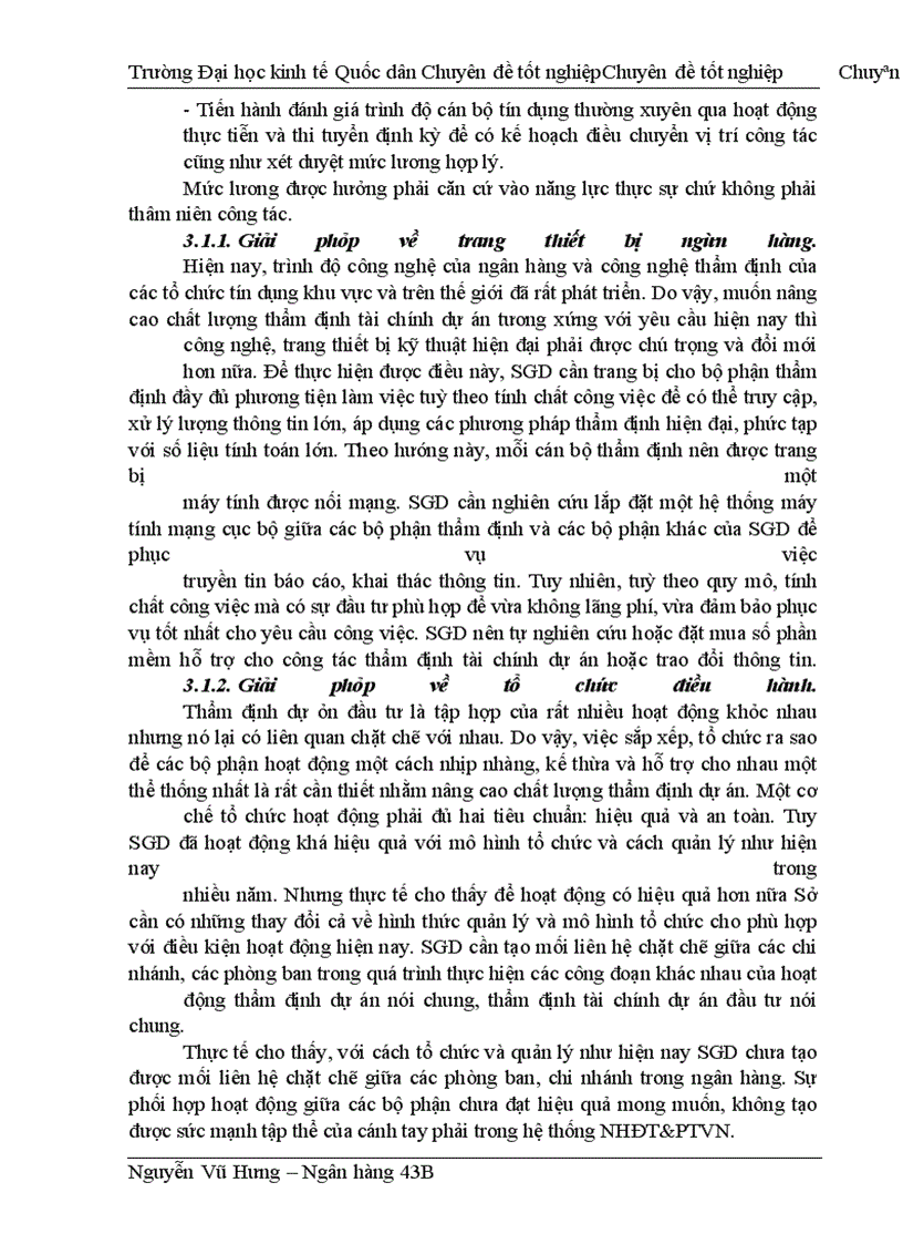 image for page Thực trạng thẩm định tài chính dự án đầu tư tại sở giao dịch ngân hàng