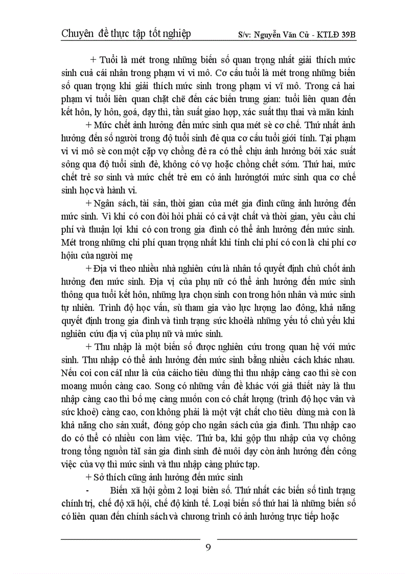 image for page Sự ảnh hưởng của trình độ học vấn đến mức sinh ở tỉnh Thanh Hoá.