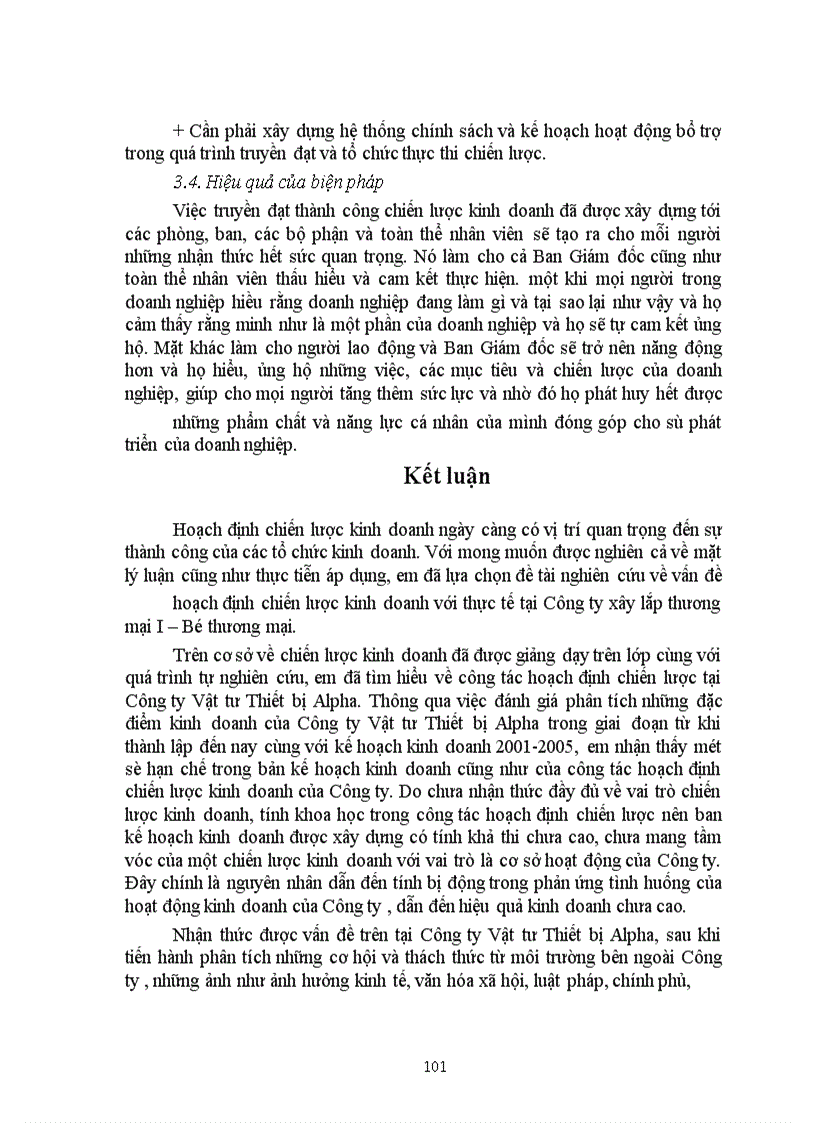 image for page Thực trạng kinh doanh và hoạt động hoạch định chiến lược kinh doanh tại Công ty Vật tư Thiết bị Alpha