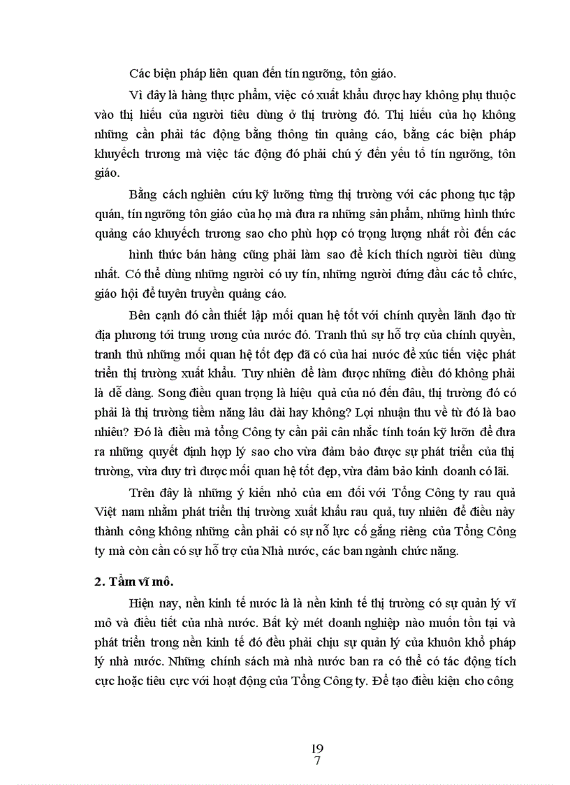 image for page Một số giải pháp nhằn mở rộng thị trường xuất khẩu và thúc đẩy hoạt động xuất khẩu của Tổng công ty Rau quả Việt Na