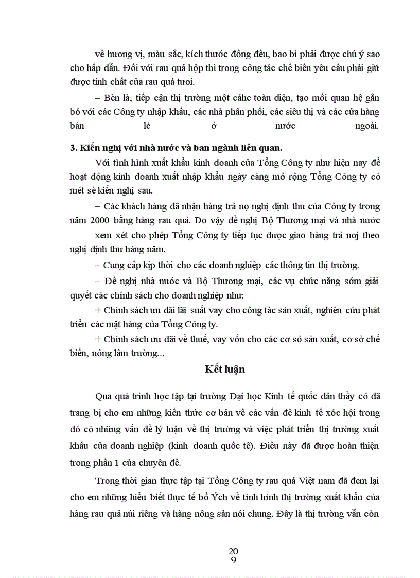 image for page Một số giải pháp nhằn mở rộng thị trường xuất khẩu và thúc đẩy hoạt động xuất khẩu của Tổng công ty Rau quả Việt Na