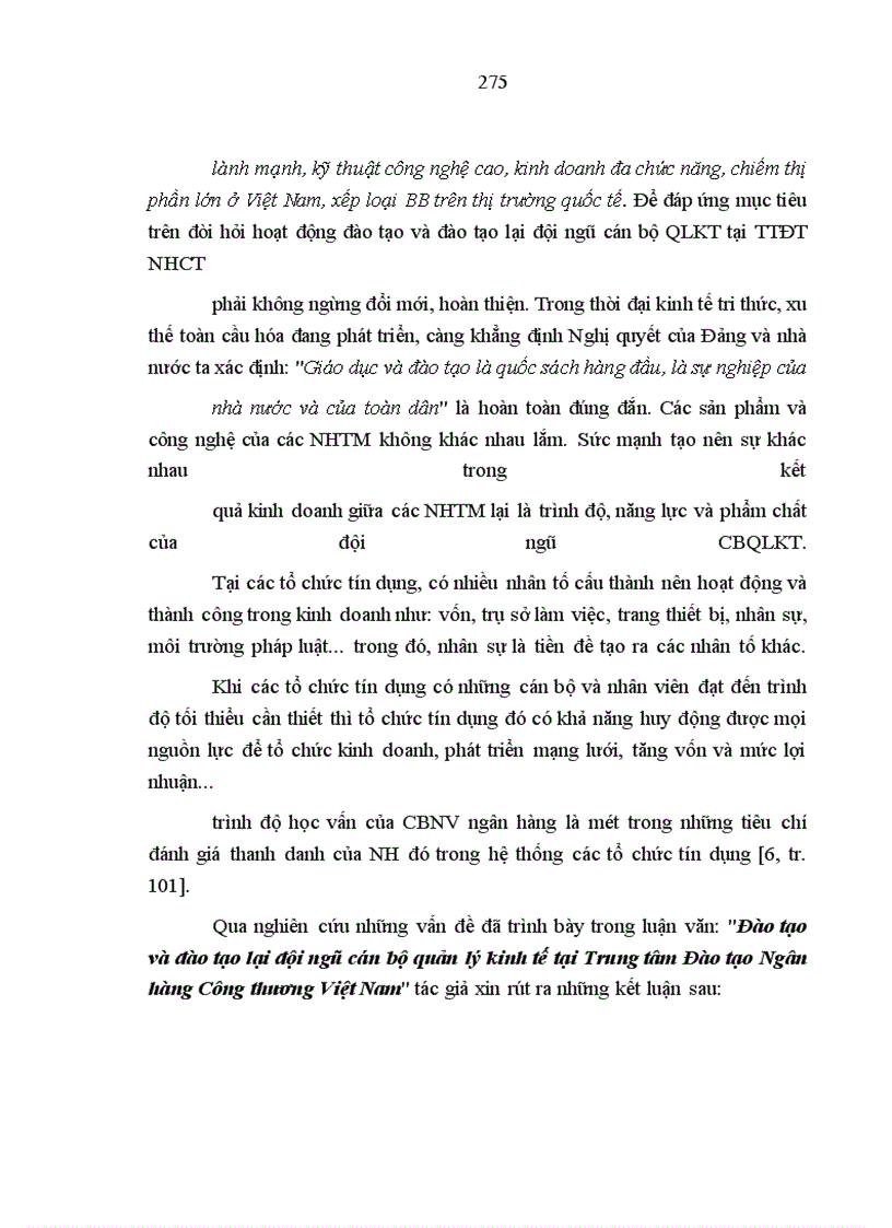 image for page Đào tạo và đào tạo lại đội ngũ cán bộ quản lý kinh tế tại Trung tâm Đào tạo Ngân hàng Công thương Việt Nam