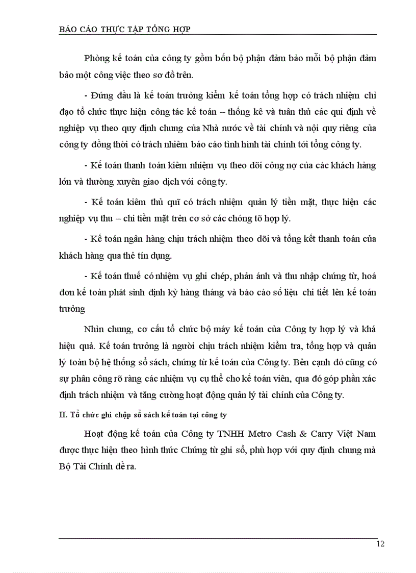 image for page Công tác hạch toán kế toán tại công ty Metro Cash & Carry việt nam