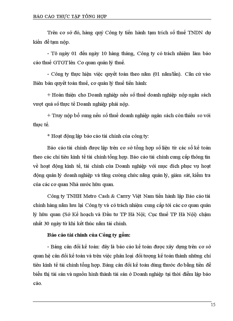 image for page Công tác hạch toán kế toán tại công ty Metro Cash & Carry việt nam