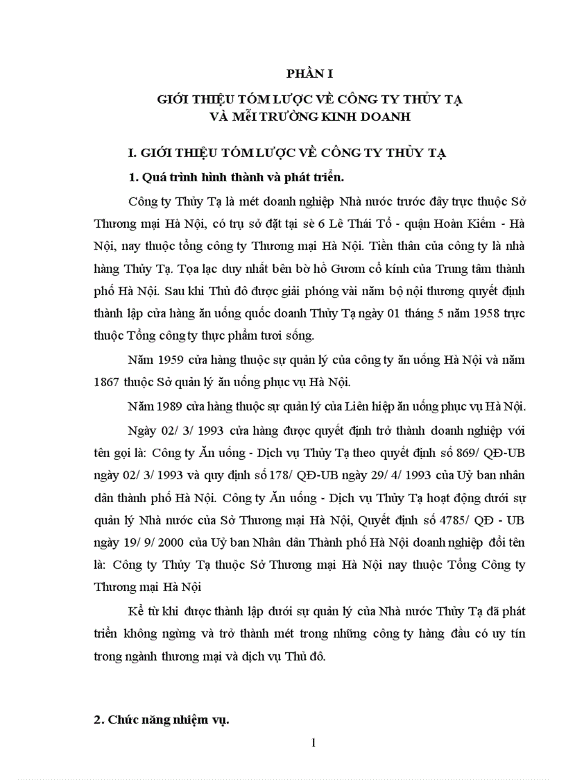 image for page Hoạt động kinh doanh công ty Thủy Tạ