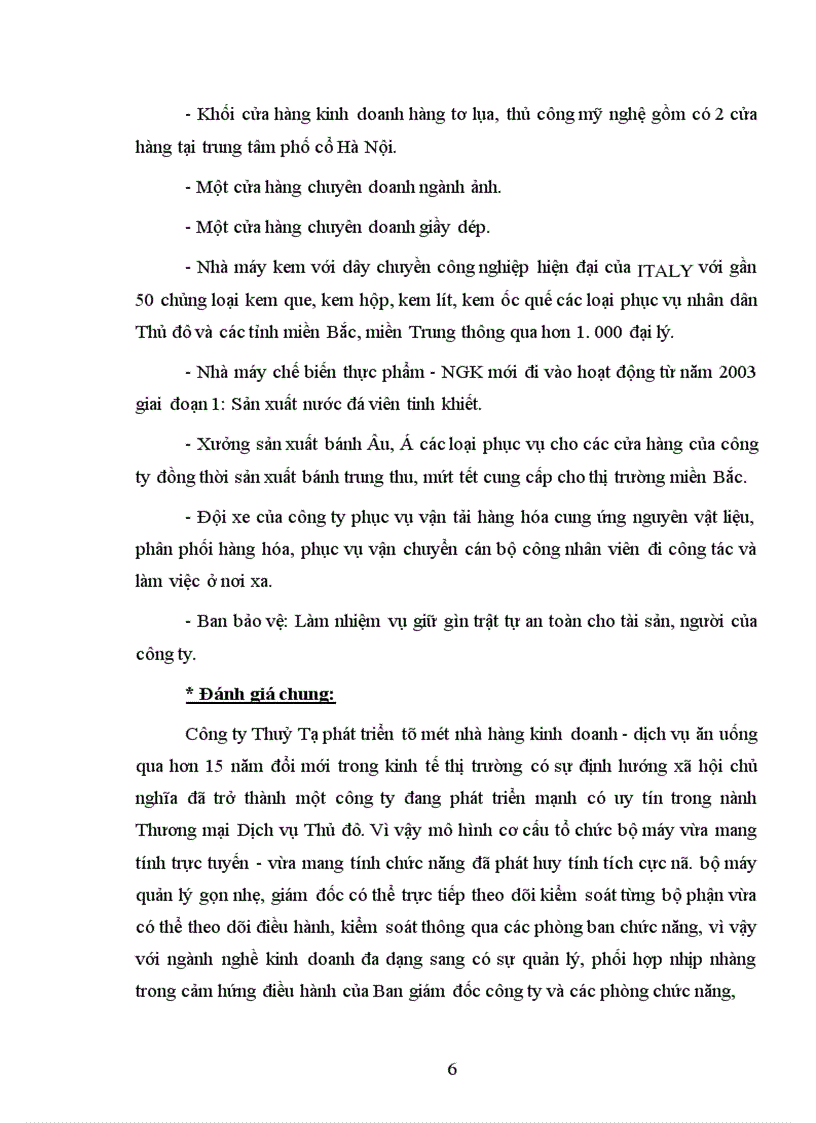 image for page Hoạt động kinh doanh công ty Thủy Tạ