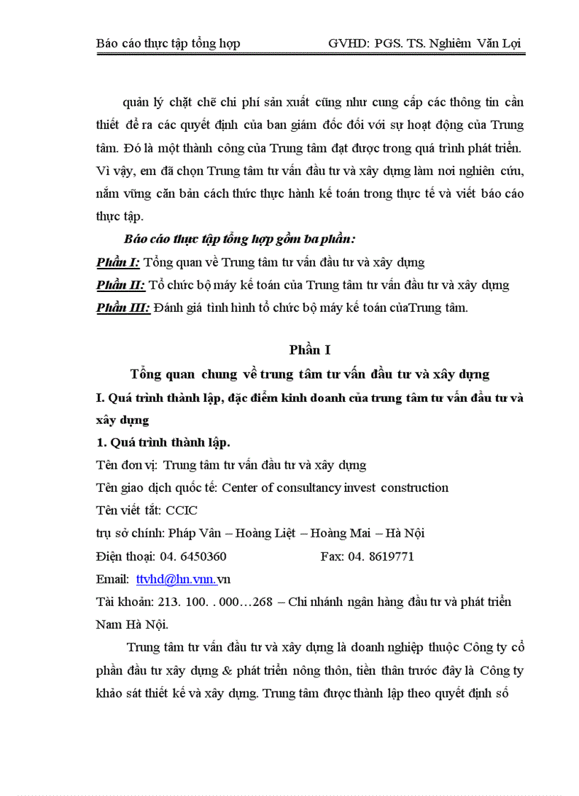 image for page Kế toán của Trung tâm tư vấn đầu tư và xây dựng