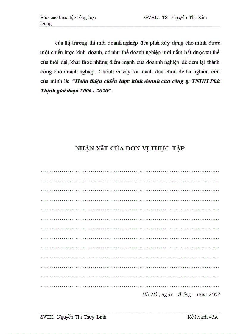 image for page Hoàn thiện chiến lược kinh doanh của cụng ty TNHH Phỳ Thịnh giai đoạn 2006-2020