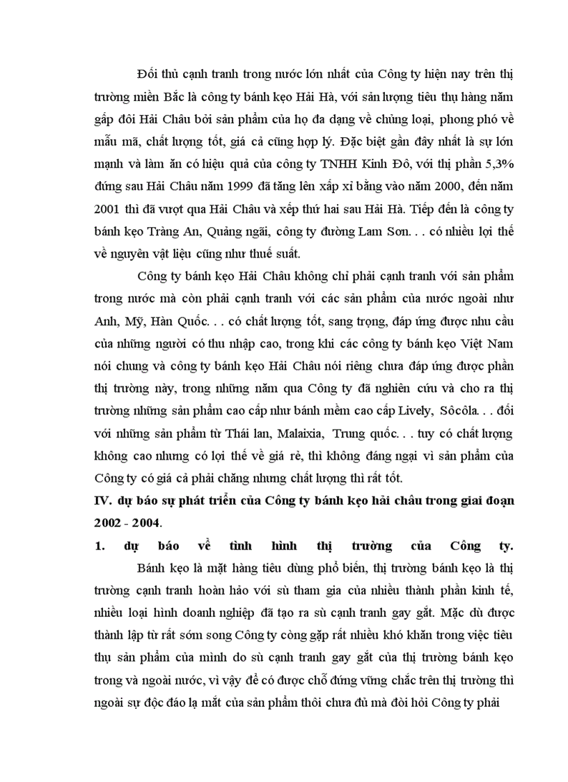 image for page Hoạt động Sản Xuất Kinh Doanh và hoạt động Marketing của Công ty bánh kẹo Hải Châu