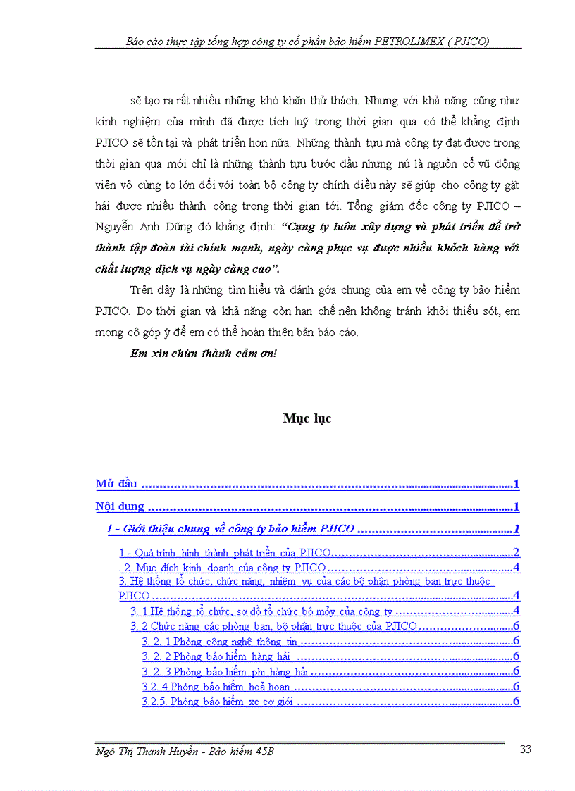 image for page Thực tập tổng hợp công ty cổ phần bảo hiểm PETROLIMEX ( PJICO)
