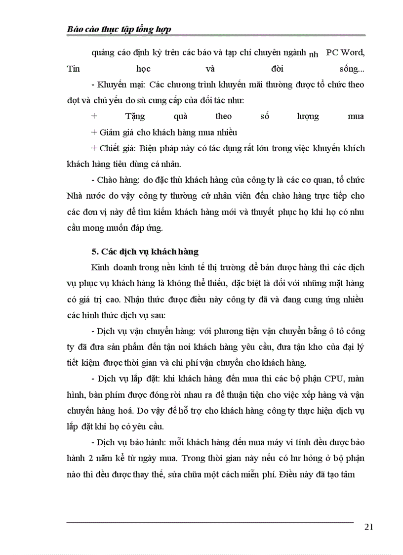 image for page Hoạt động kinh doanh của công ty.