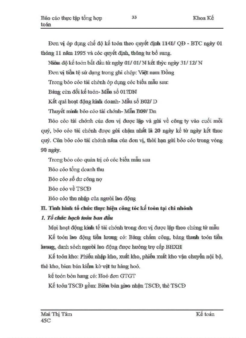 image for page Tình hình tổ chức thực hiện công tác kế toán